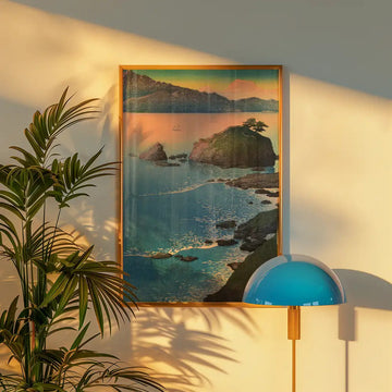 Playa de Kude en Wakasa — póster en una ambientación de ejemplo; marco no incluido