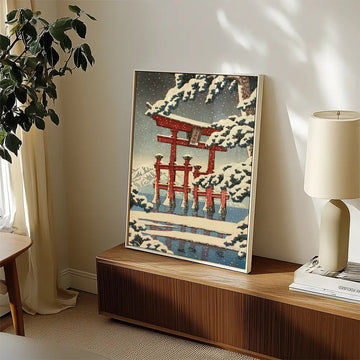 Miyajima en la Nieve — póster en una ambientación de ejemplo; marco no incluido