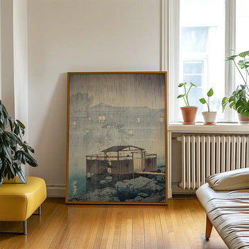 Shuzenji bajo la Lluvia — póster en una ambientación de ejemplo; marco no incluido