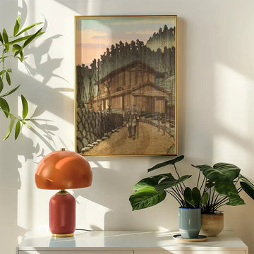Atardecer en Nenoyama, Saitama — póster en una ambientación de ejemplo; marco no incluido
