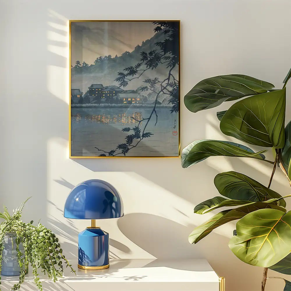 Fuente Termal de Yumoto, Nikko — póster en una ambientación de ejemplo; marco no incluido