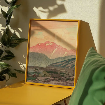 12 Scenes in Japan Alps Mt. Tsurugi in the Morning — poster in an example room arrangement; frame not included