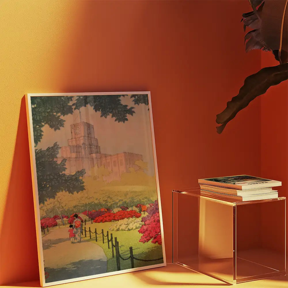 Parque Hibiya en Primavera — póster en una ambientación de ejemplo; marco no incluido