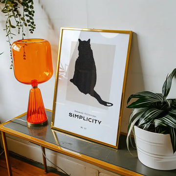 Cat Silhouette — poster in an example room arrangement; frame not included