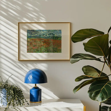 Mohnfeld (Vincent van Gogh) – Poster in einem Beispiel-Arrangement; Rahmen nicht im Lieferumfang