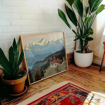 Mañana en Darjeeling — póster en una ambientación de ejemplo; marco no incluido