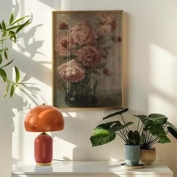Rosen in Vase — póster en una ambientación de ejemplo; marco no incluido