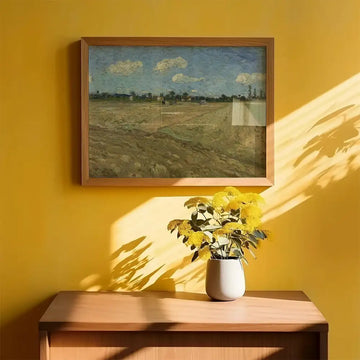 Gepflügte Felder – Poster in einem Beispiel-Arrangement; Rahmen nicht im Lieferumfang