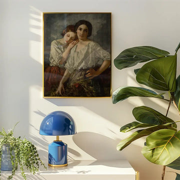 Dos hermanas — póster en una ambientación de ejemplo; marco no incluido