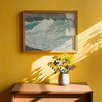 Surf Prouts Neck — poster in an example room arrangement; frame not included