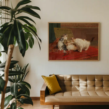 Gatos — póster en una ambientación de ejemplo; marco no incluido