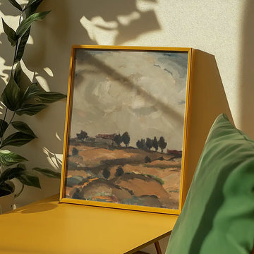Autumn Landscape With Clouds — poster in an example room arrangement; frame not included