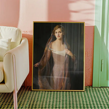 Retrato de Edith Hope Iselin — póster en una ambientación de ejemplo; marco no incluido