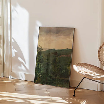Spruce Saplings in Sandy Soil Study — poster in an example room arrangement; frame not included