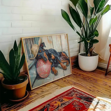 Andrew (Cowboy Hat) — poster in an example room arrangement; frame not included