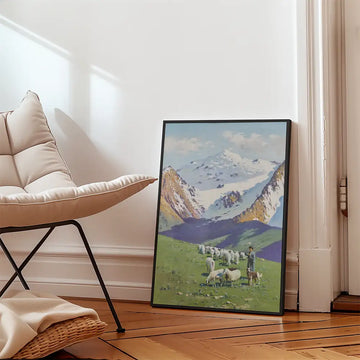 Shepherd in the Caucasus — poster in an example room arrangement; frame not included