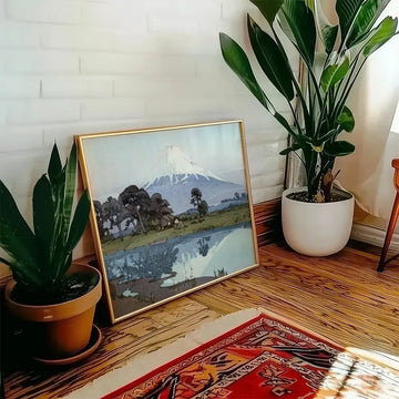 El Lago en Suzakawa — póster en una ambientación de ejemplo; marco no incluido