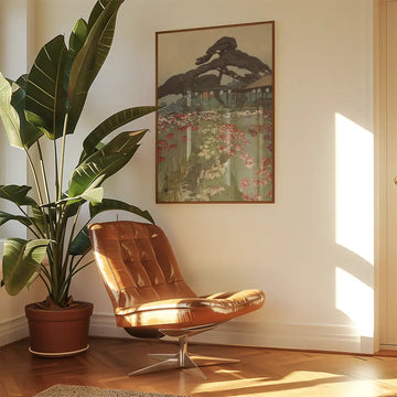 Jardín de Iris en Horikiri — póster en una ambientación de ejemplo; marco no incluido