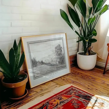 Vista Sur de Bath — póster en una ambientación de ejemplo; marco no incluido