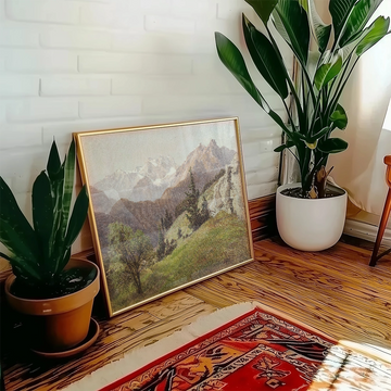 Paisaje de Montaña II — póster en una ambientación de ejemplo; marco no incluido