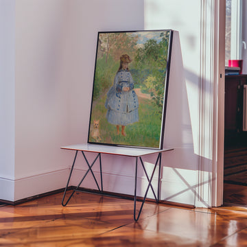 Niña con Perro — póster en una ambientación de ejemplo; marco no incluido