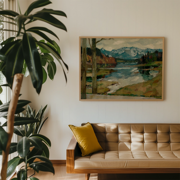 Chiemsee — poster in an example room arrangement; frame not included