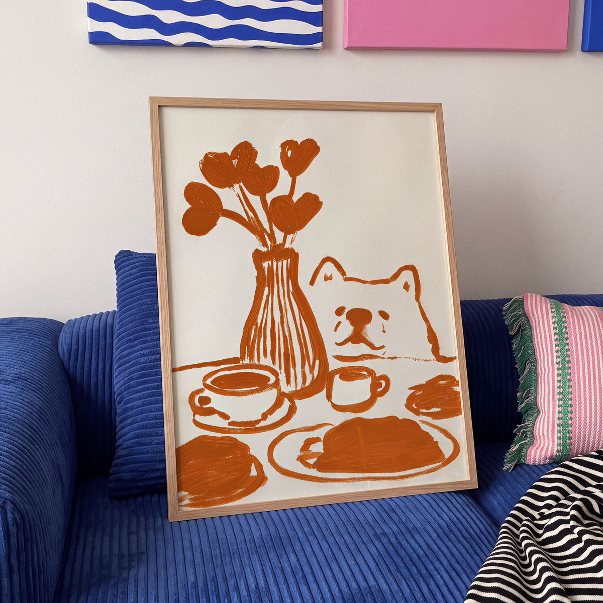 Samoyed Teatime - Art Print Mockup 4