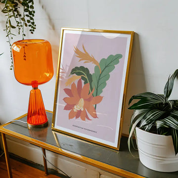 Orchid Cactus — poster in an example room arrangement; frame not included