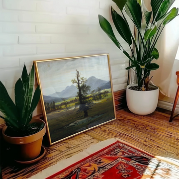 El árbol solitario — póster en una ambientación de ejemplo; marco no incluido