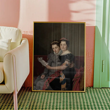 Las Hermanas Zénaïde y Charlotte Bonaparte — póster en una ambientación de ejemplo; marco no incluido