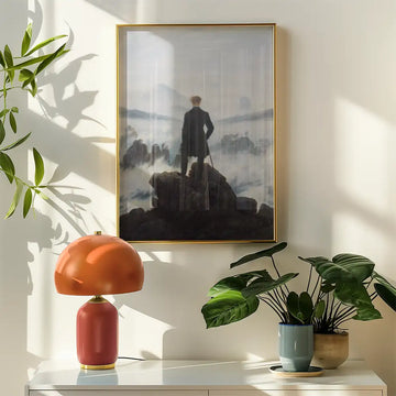 Wanderer above the sea of fog — poster in an example room arrangement; frame not included