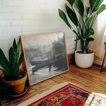 The End of the Day Adirondacks — poster in an example room arrangement; frame not included