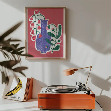 Vase with Bellflowers — poster in an example room arrangement; frame not included