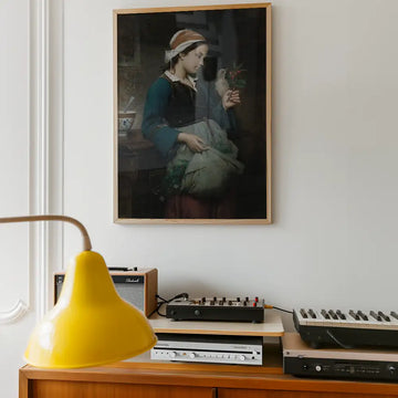 Fillette à l’oiseau — póster en una ambientación de ejemplo; marco no incluido