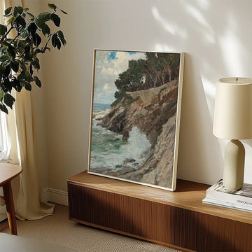 Scene on the Nervi Coast — poster in an example room arrangement; frame not included