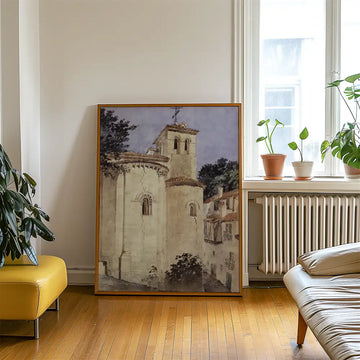 Iglesia en Segovia — póster en una ambientación de ejemplo; marco no incluido